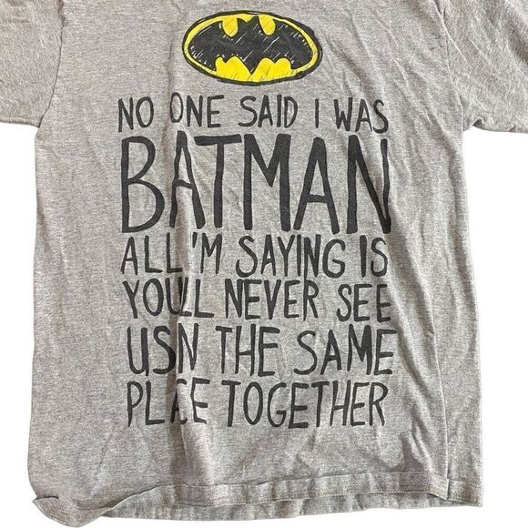 DC Kids short sleeve Medium No one said I was batman graphic tee - Picture 1 of 4